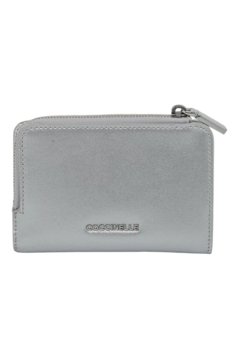 COCCINELLE C-Me Compact Wallet-Silver